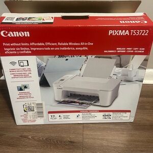 Canon PIXMA TS3722 Wireless Printer - White